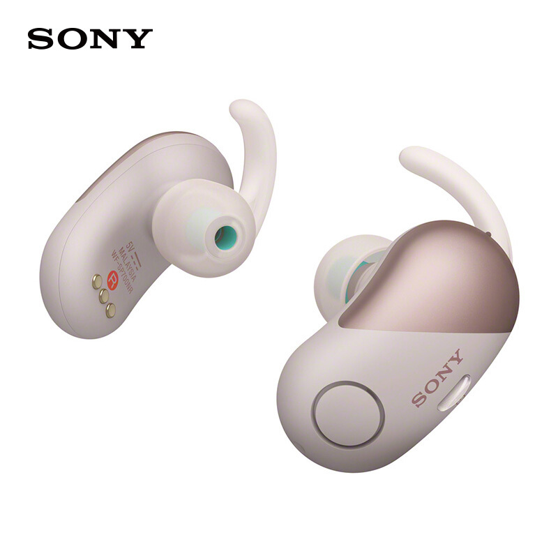 SONY/索尼WF-SP700N蓝牙耳机 真无线运动跑步入耳式蓝牙耳机防水降噪豆 安卓苹果通用无线蓝牙耳机 粉红色