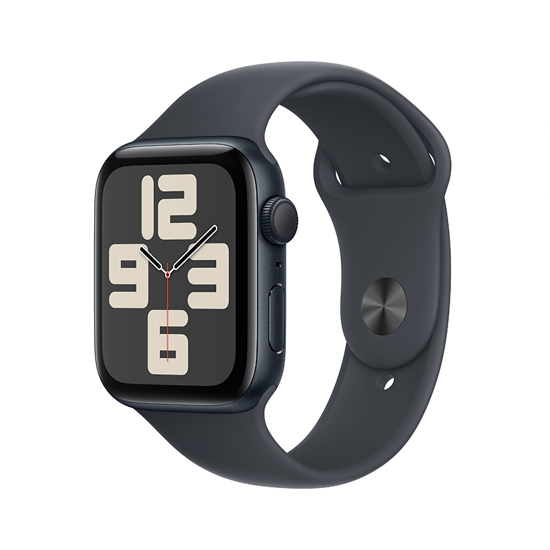 MXF83CH/B Apple Watch SE GPS 44 毫米午夜色铝金属表壳 午夜色运动型表带-M/L