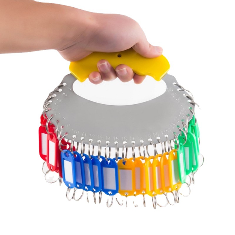 添华达 不锈钢钥匙盘 手提多位钥匙圈 18位包胶钥匙盘(配19个标记牌)高清大图