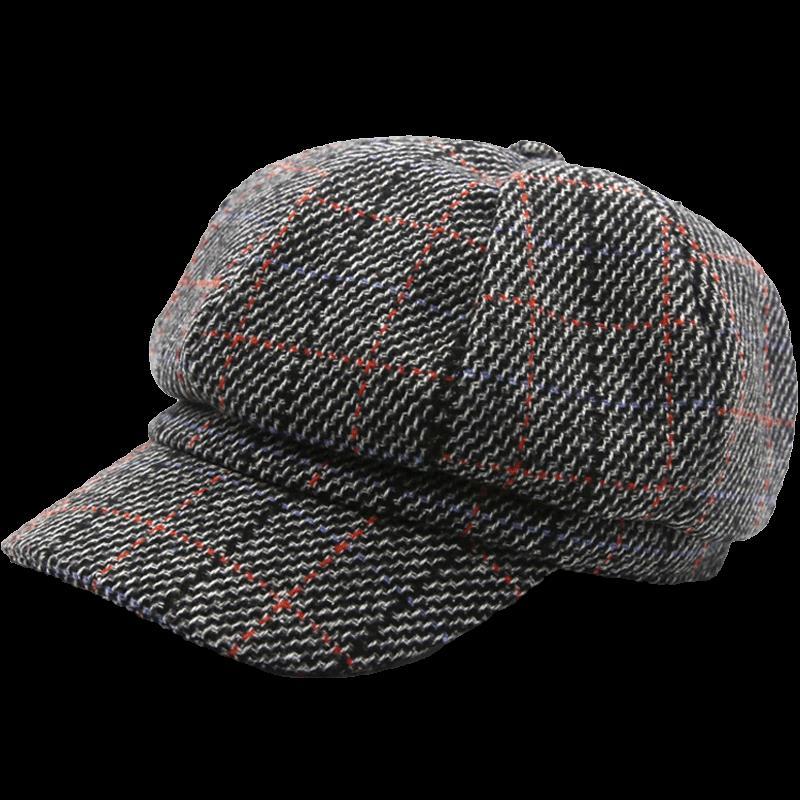 中老年人妈妈八角帽春季中年女士时尚女帽春秋英伦百搭帽女春帽子