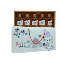长白山天池良源人参酒系列 35度银版小参酒礼盒165ML*5瓶*4盒 整箱