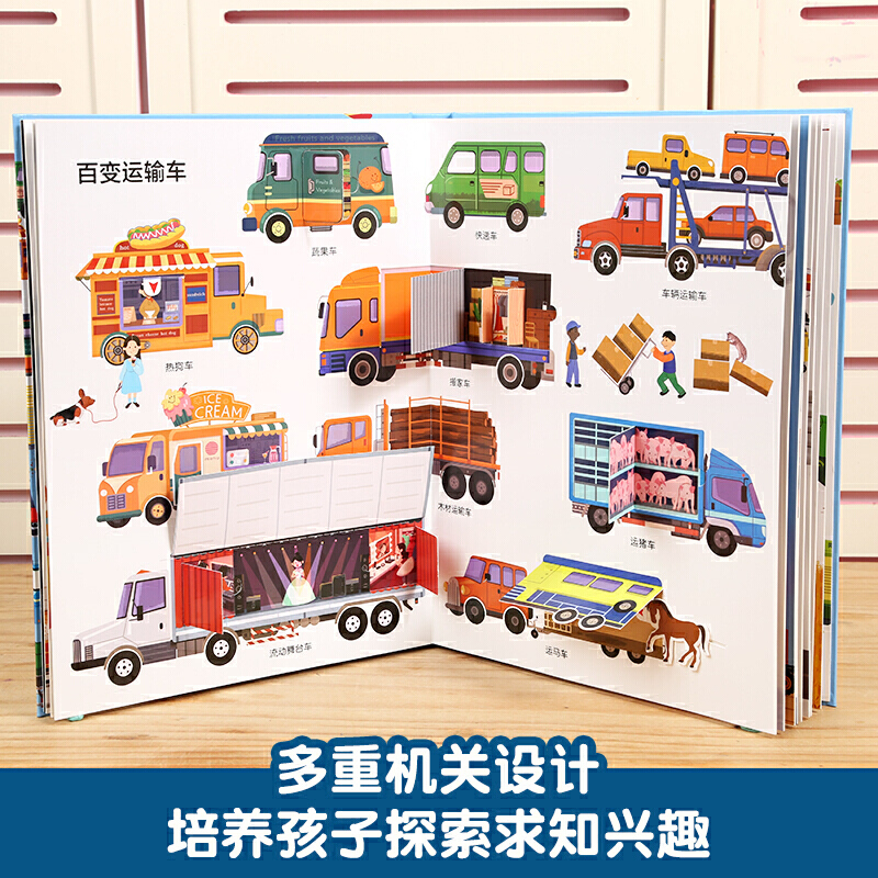 各种各样的交通工具 [正版]各种各样的交通工具立体书 儿童3d立体书男孩汽车书籍大全3-6岁幼儿宝宝工程车挖掘机认车知识