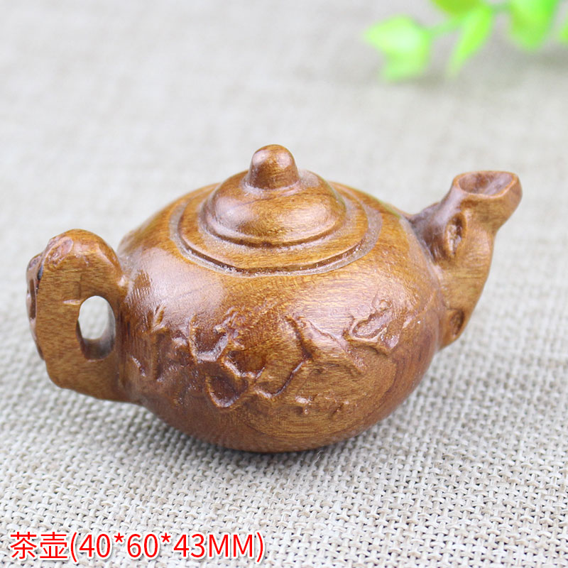 厂家直销老挝花梨木手把件实木旅游工艺品酸枝木把玩件貔貅葫芦象 茶壶