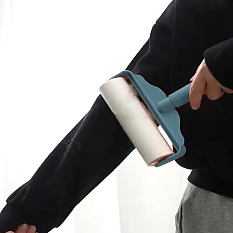 滚筒粘毛器可撕式粘毛器衣物粘尘黏灰除毛毡滚刷衣服吸毛替换纸高清大图