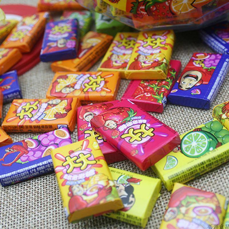 软泡泡糖什锦味桶装整罐150片口香糖儿童糖果零食罐起免运费0288