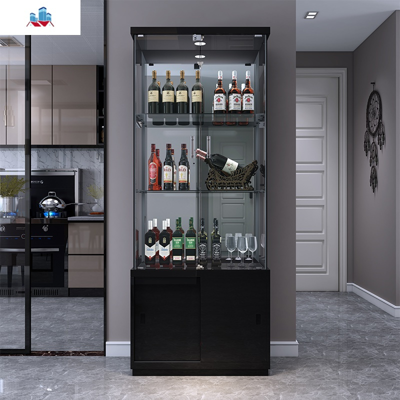 客厅餐厅玻璃酒柜现代简约柜子靠墙家用酒柜餐边柜展示柜装饰柜泰空仓