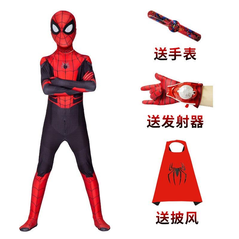 迪鲁奥(DILUAO)钢铁蜘蛛侠英雄远征紧身衣cos连体衣童装夏款衣服儿童男孩套装图片