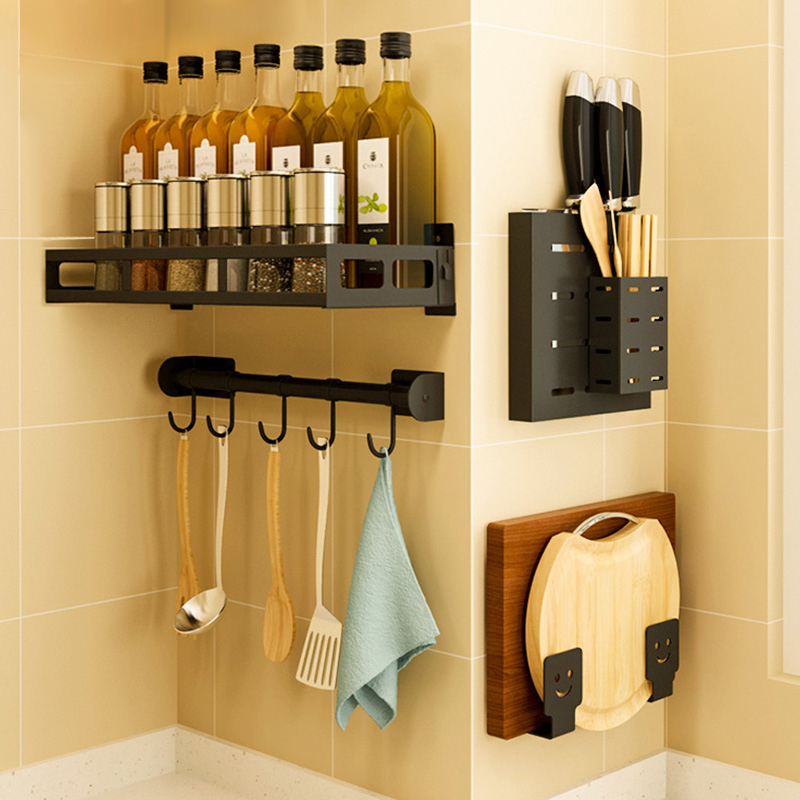 厨房置物架免打孔ciaa锅盖菜案砧板架刀架筷子篓壁挂式用品收纳架