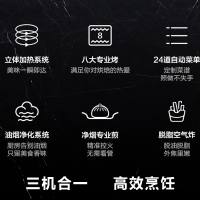 (送厨房五件套)老板(ROBAM)烤煎炸一体机CQ980A嵌入式烤箱空气多功能烤一体健康空气炸烤箱