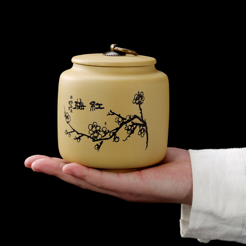 金镶玉 梅兰竹菊茶叶罐 存茶罐 普洱醒茶罐储存罐储物罐 4个装高清大图