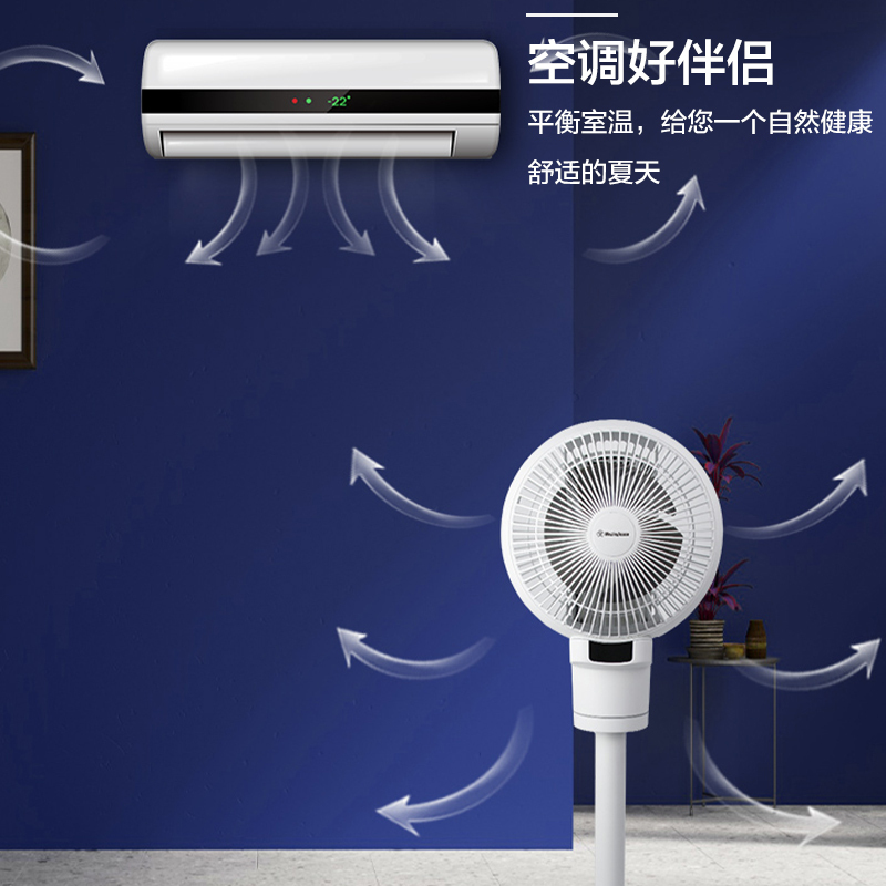 美国西屋(Westinghouse)循环扇SXX07电风扇 家用空气循环扇 落地空调伴侣低噪风扇 定时遥控自然风