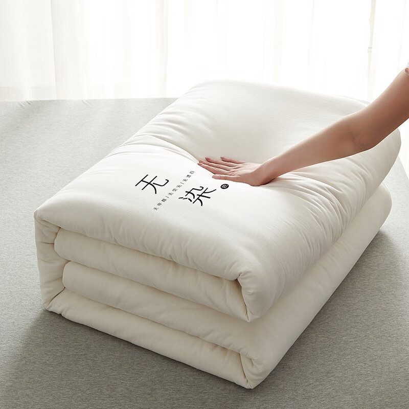 洛菲源 全棉本白棉花夏凉被 薄棉花被子 150*200/2斤 条