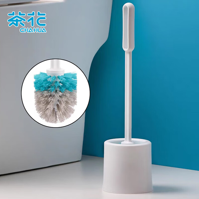 茶花 马桶刷子 清洁刷洗厕所刷子 洁厕刷套装 白色4303高清大图