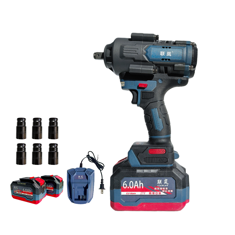 联岚无刷锂电高扭力电动冲击扳手三挡/套 1000N/21V6.0两电一充