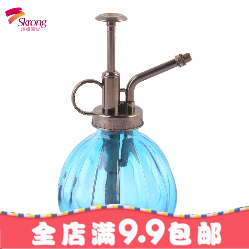 复古园艺浇花彩色小喷壶多肉植物喷水壶家用手压式喷雾瓶洒水壶
