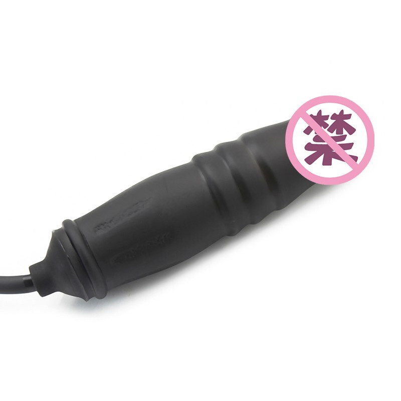 桃色缘 充气款后庭菊部自嗨玩具扩肛器仿真阳具肛塞 sm情趣用品男女用器具另类玩具夫妻刺激成人性调 B款仿真黑阳具充气肛塞高清大图