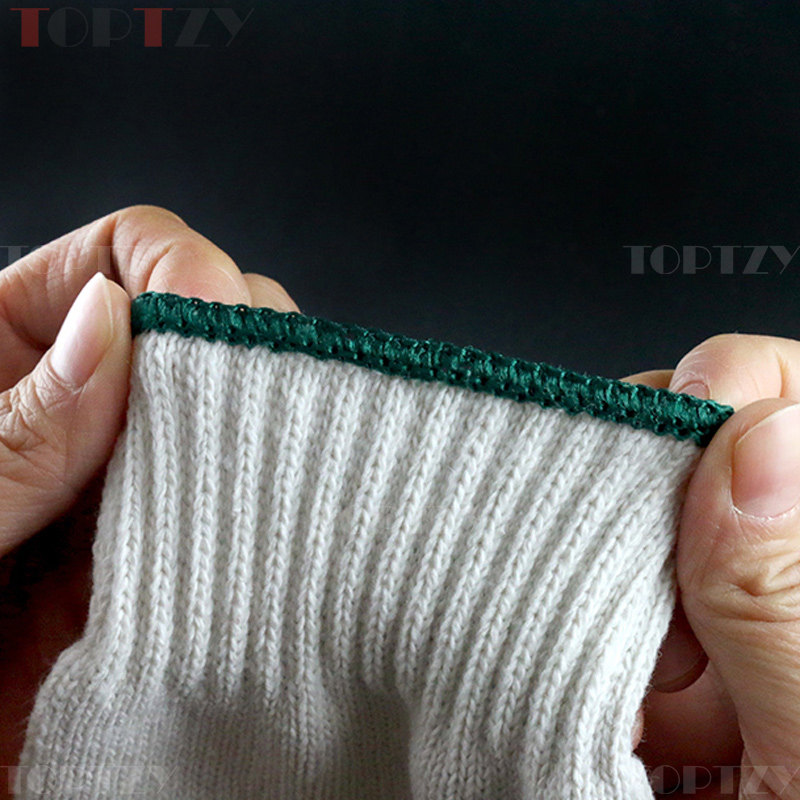 toptzy TZ5071821 劳保手套棉线手套耐磨手套 F款12双黑色高清大图