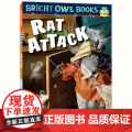猫头鹰自然拼读：老鼠偷果酱（短元音a）Bright Owl Books: Rat Attack 美国原版基础元音提高口语