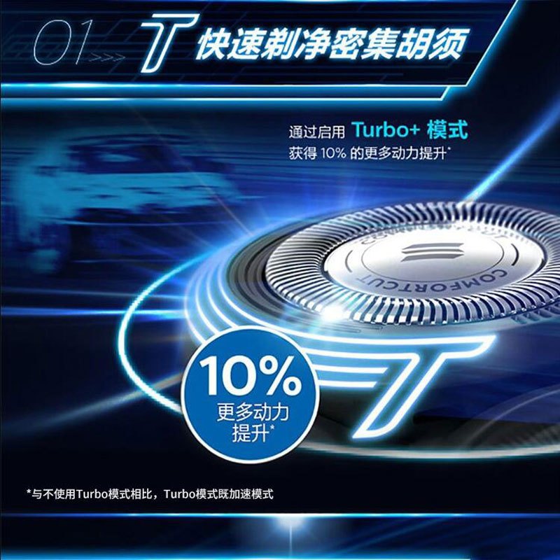 飞利浦(Philips)电动剃须刀S5351男士充电式剃须刀电动刮胡刀胡须刀 全身水洗干湿双剃 动力加速进口刀片自动研磨