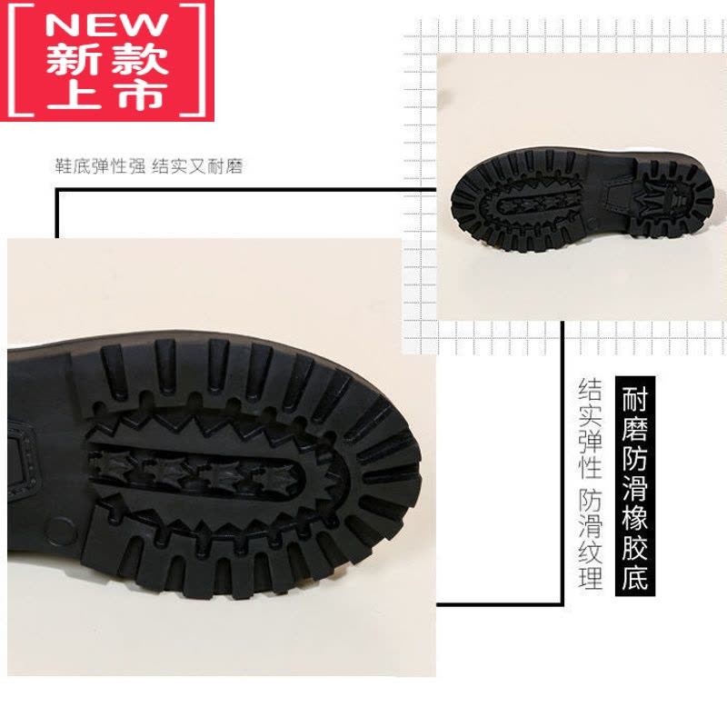 可莉允男女童皮鞋六一儿童节舞蹈鞋主持黑白色亮面学生大合唱皮鞋表演鞋运动休闲鞋图片