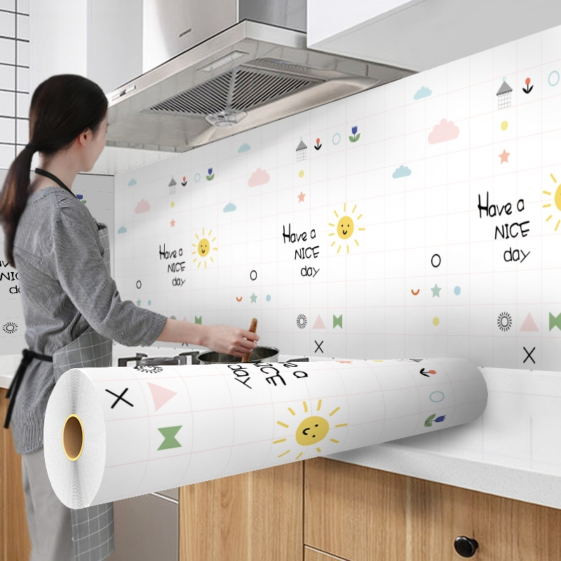 古达厨房贴纸自粘油烟机灶台墙贴橱柜台面壁纸墙纸视频