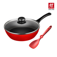 德国双立人(ZWILLING)28cm新品不粘锅炒锅家用炒菜锅平底牛排锅煎炒锅少油烟电磁炉燃气灶通用[赠硅胶铲]