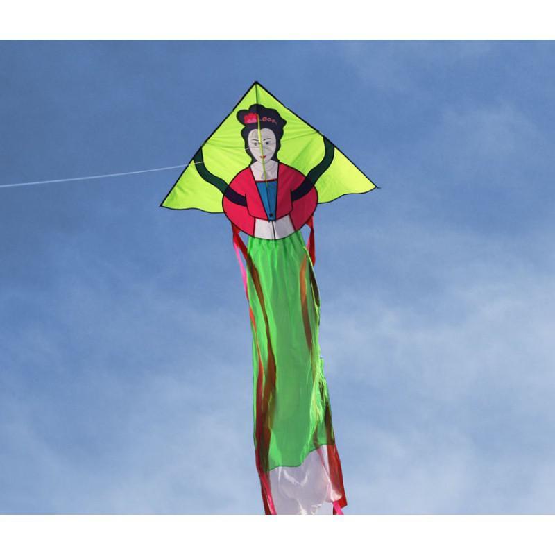 潍坊艺博新款仙女风筝三角嫦娥风筝成人儿童大型好飞易飞线轮创意三维
