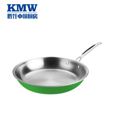 KMW煎锅绿鼎煎锅（苹果绿）Gpotl32-10德国锅具品牌品质 304不锈钢不锈钢平底锅家用煎饼煎蛋饺锅烙饼锅26cm
