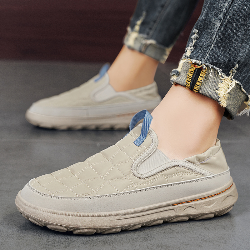 鳄鱼cartelo新款男士一脚蹬休闲鞋潮流板鞋百搭懒人鞋男鞋帆布鞋