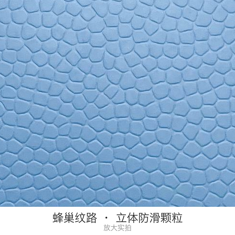 瑾如云海 地垫 地板革 塑料地板 蜂巢款 4.5mm 浅蓝色 平方米高清大图