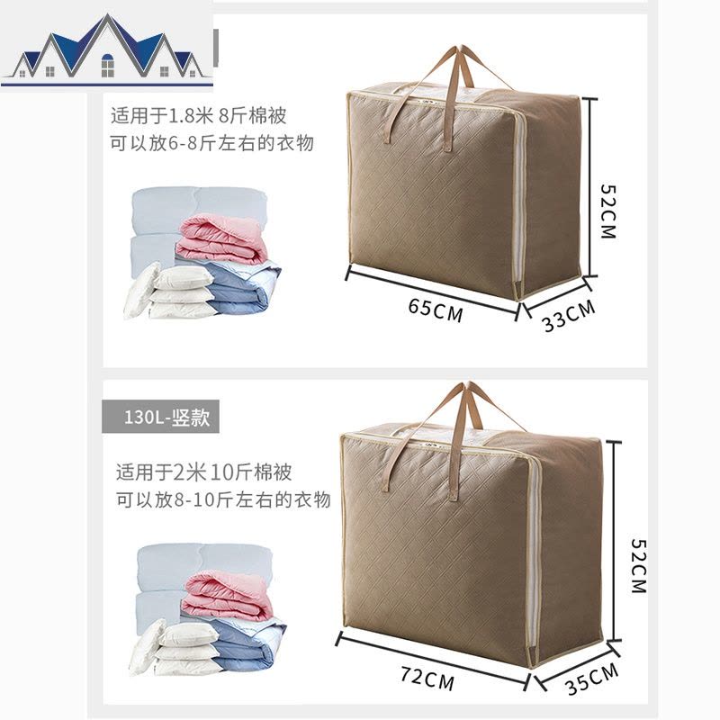衣物收纳袋子棉被子子整理袋大号手提搬家打包装衣服的行李袋 三维工匠收纳包图片