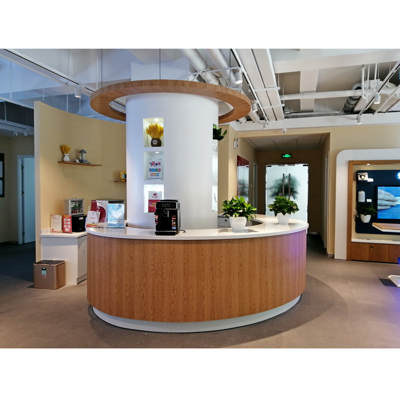 君洋水吧台后侧弧形造型墙视频