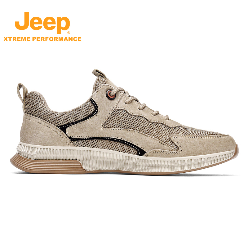 Jeep/吉普夏季新款防滑耐磨登山鞋男士低帮减震运动鞋户外休闲鞋
