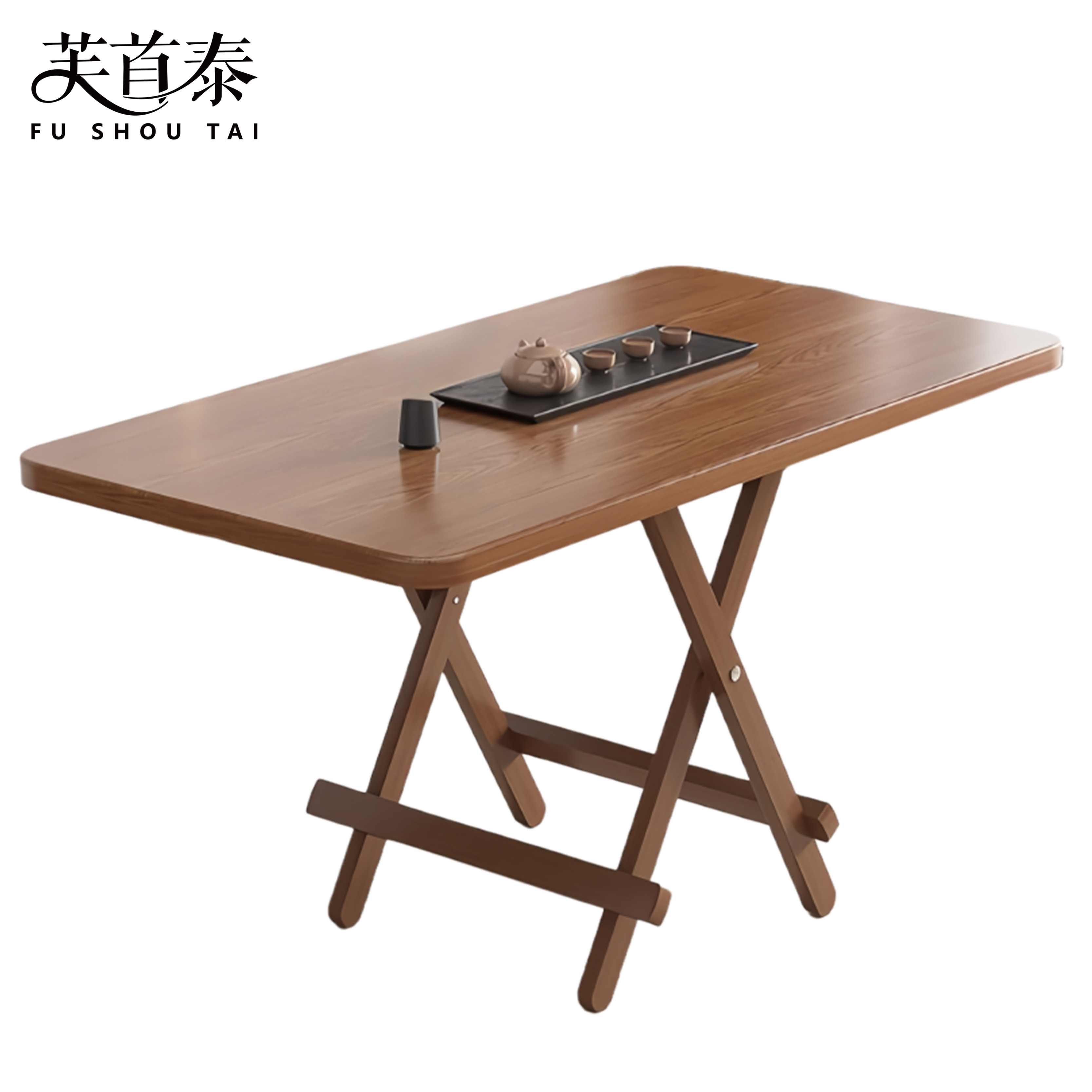 芙首泰折叠餐桌1000*600*720mm张高清大图