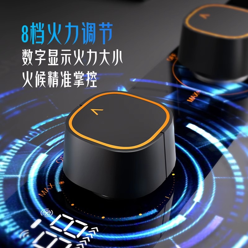 Haotaitai燃气灶JZT-H201天然气5.2kW双灶防干烧双定时高端智能灶APP智能菜谱语音指引烹饪