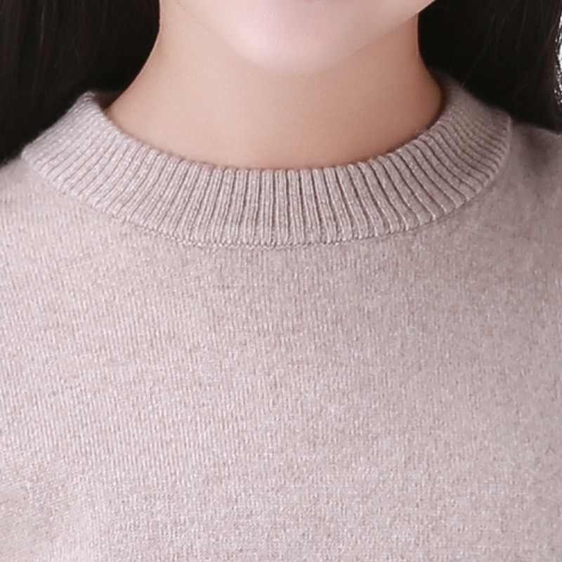 儿童毛衣男女童山羊绒衫纯色宝宝打底衫圆领套头针织秋冬外套