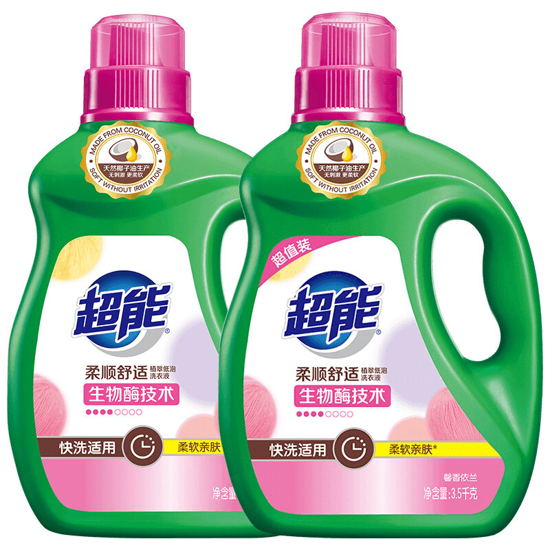 hc超能柔顺舒适洗衣液35kg22件组参数