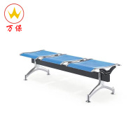 [万保]钢制连排椅 机场车站候车椅公共候车椅银行等候椅医院候诊椅无靠背 可定制其他