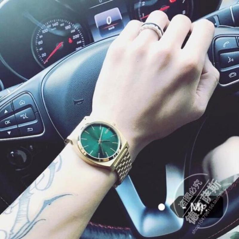 美国nixon尼克松手表a0451919金绿色小清新男女中性防水手表