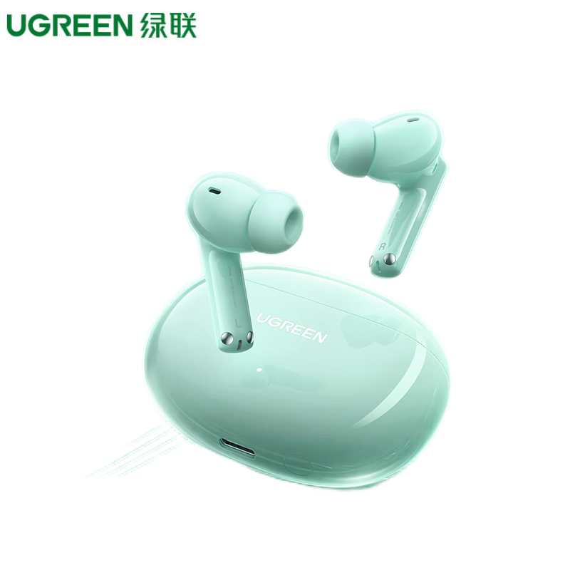 绿联 HiTuneT6s主动降噪真无线蓝牙耳机55456 青色 WS205 件