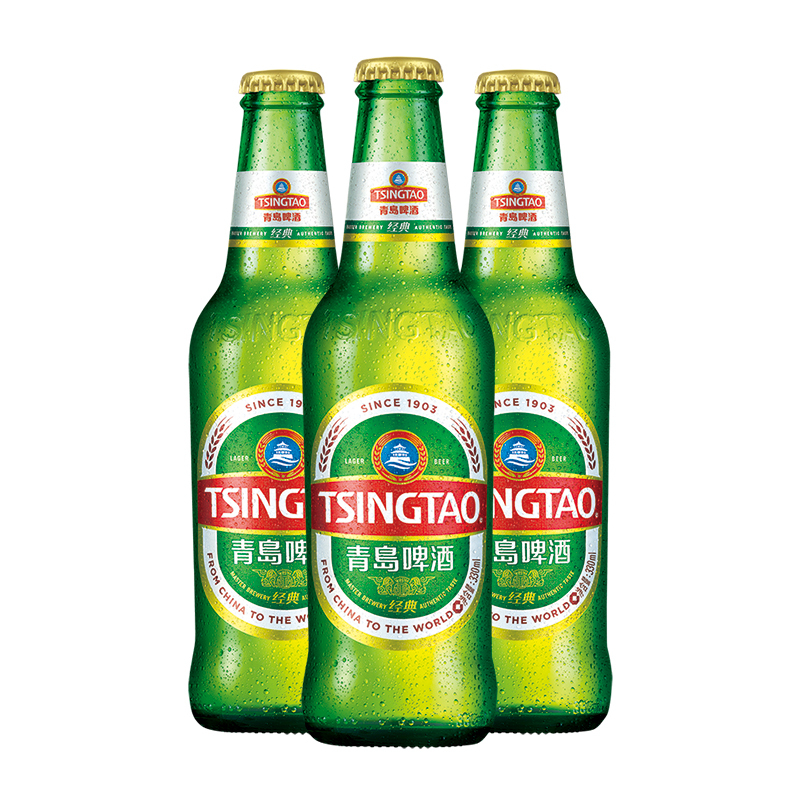 青岛啤酒(TSINGTAO)经典11度330ml*24瓶 整箱装