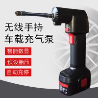 无线智能车载充气泵汽车用12V多功能手持便携式小轿车轮胎打气筒