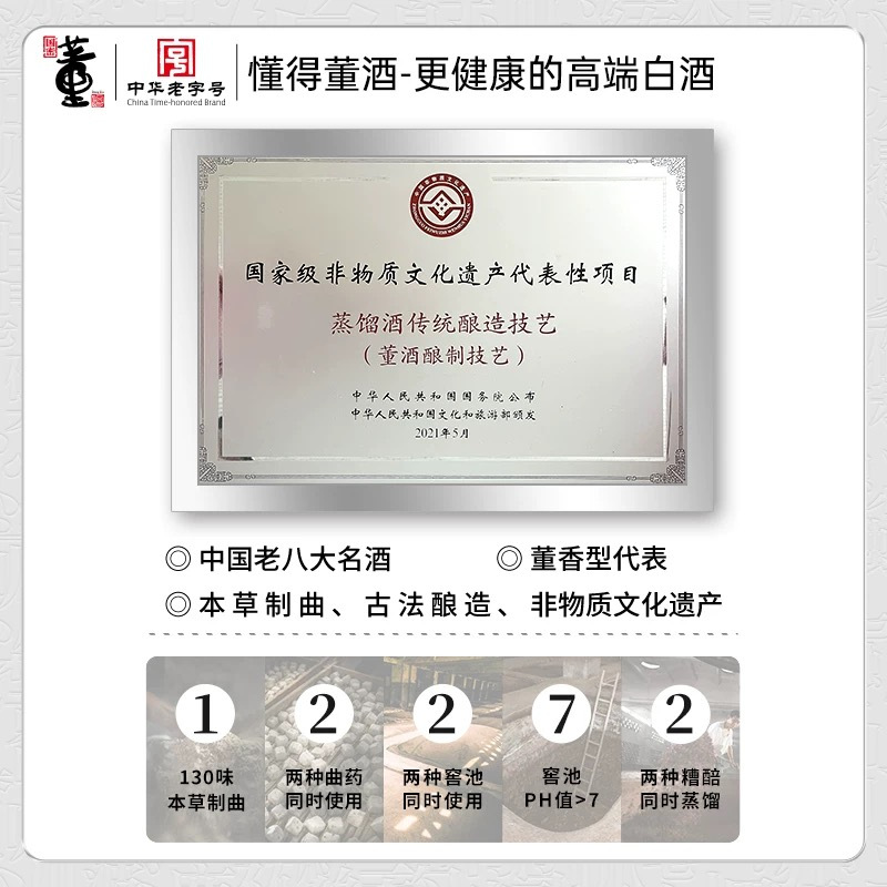 董酒特密54度娄山春L6 50度500ml 12瓶 整箱董浓兼香型纯粮白酒