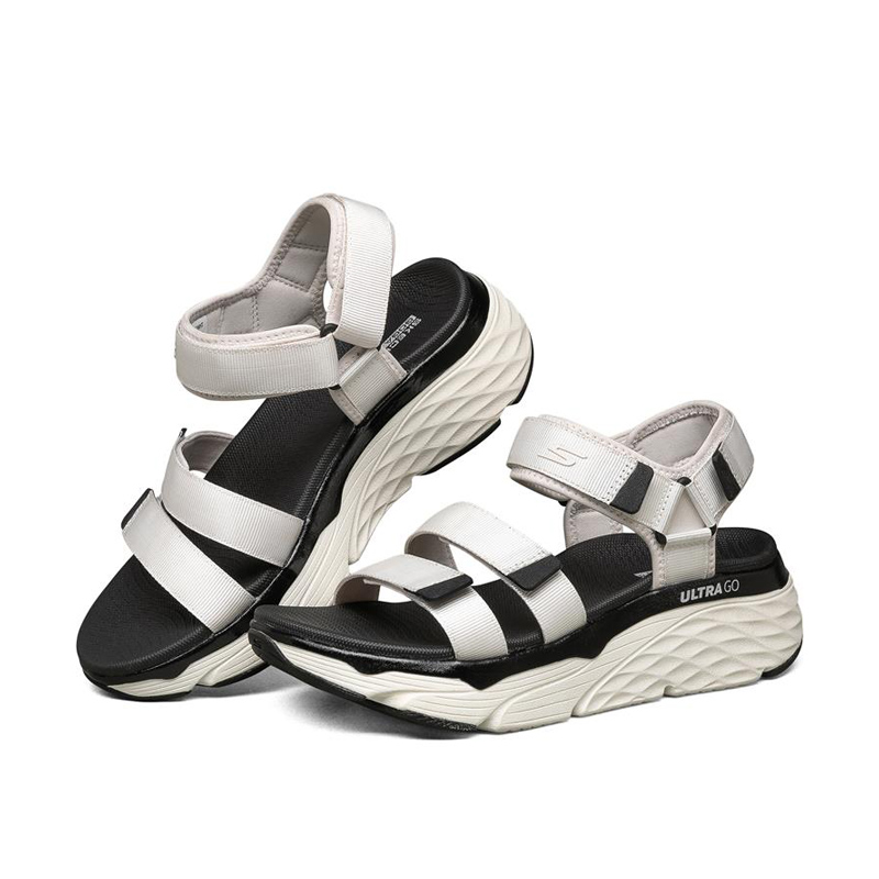 Skechers/斯凯奇女鞋新款魔术贴凉鞋缓震运动休闲沙滩鞋140218-WHT ZP高清大图