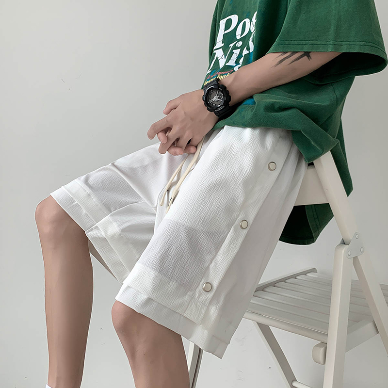 真维斯休闲短裤男士夏季新款冰丝沙滩五分裤男潮流宽松运动中裤子