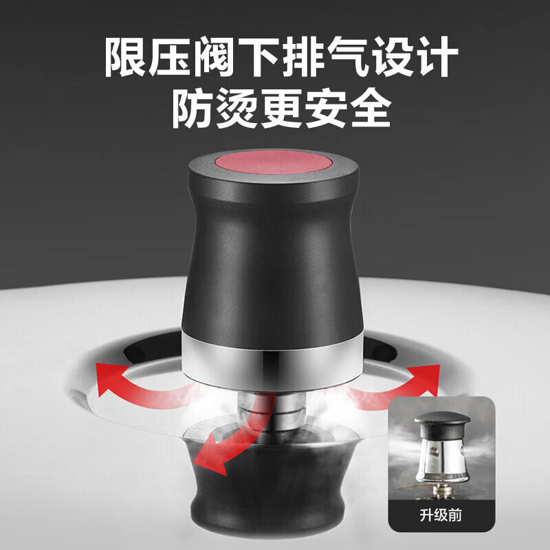苏泊尔(SUPOR)家用燃气电磁炉通用304不锈钢快煮压力锅 20cm YW203JA1高清大图