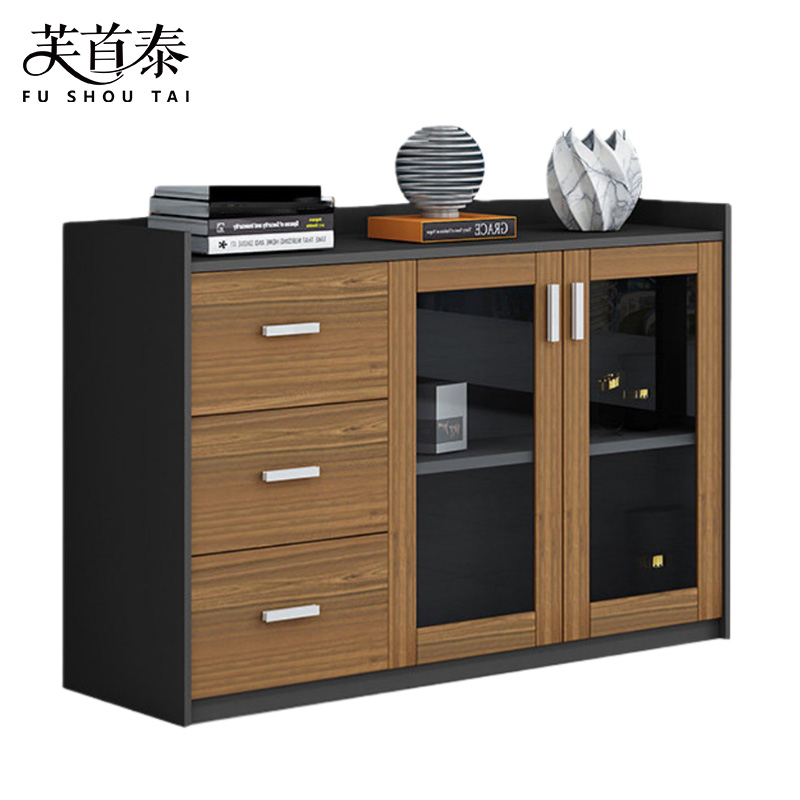 芙首泰矮柜储物柜二门三抽120*40*80cm台高清大图