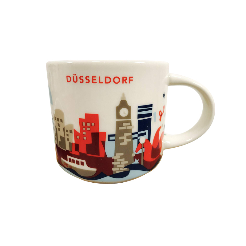 [杜塞尔多夫]星巴克(Starbucks)Düsseldorf杜塞尔多夫城市主题陶瓷马克杯414ml星巴克杯子 德国进口