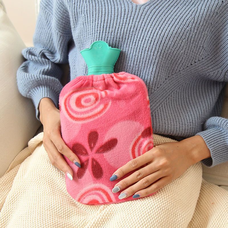 京弗保暖用品 大号老式橡胶热水袋灌水冲水暖肚子加厚防爆暖脚暖手