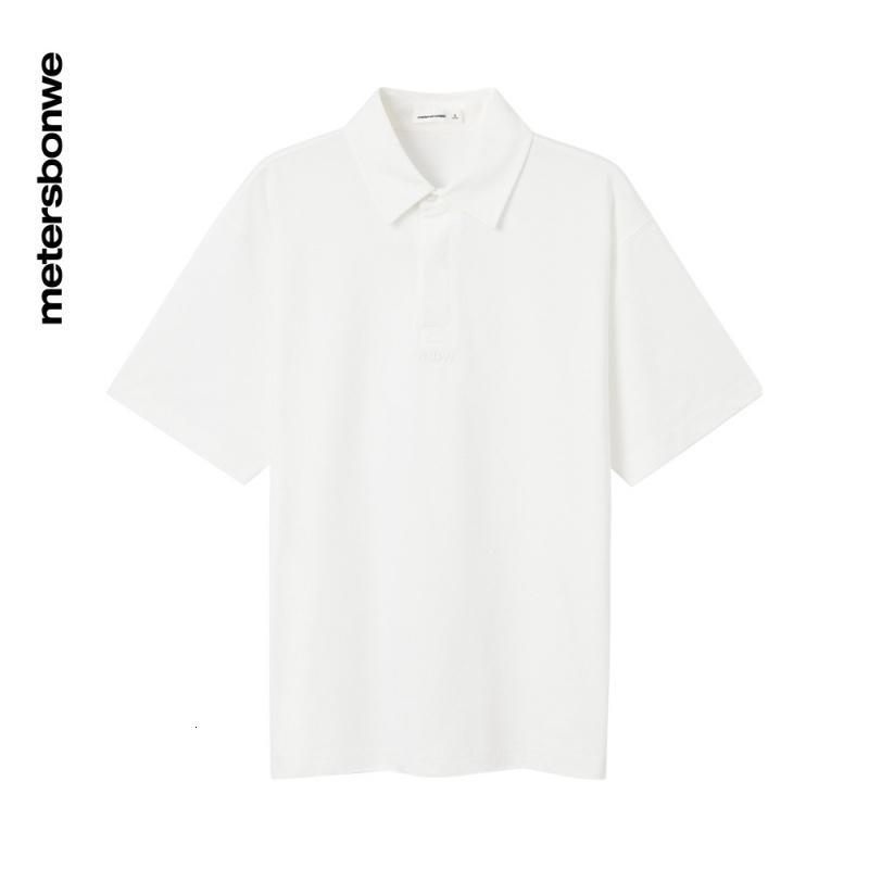 [1件5折价:69.5]美特斯邦威男士短袖polo衫夏季简约时尚logo绣花宽松上衣